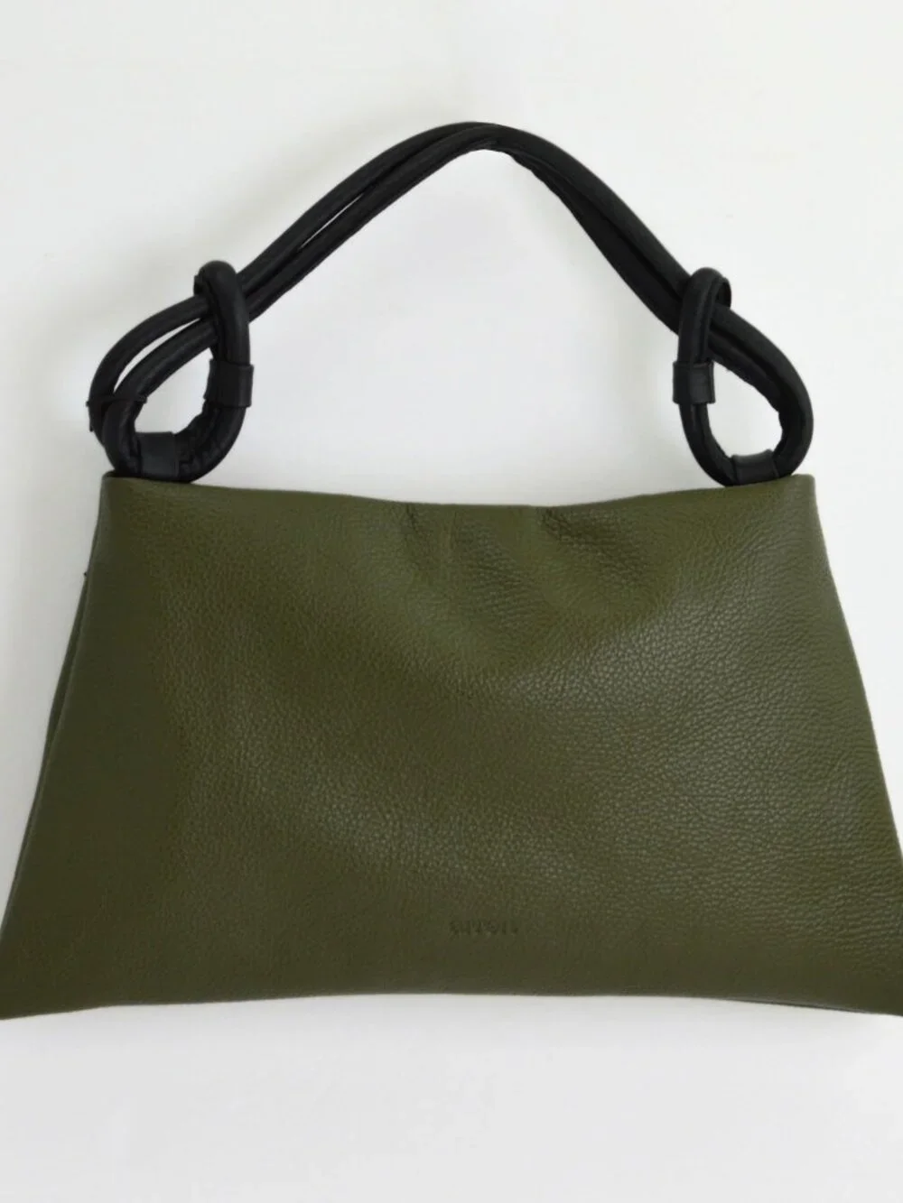 Poppy Hobo Bag, Italian Leather - Olive Green